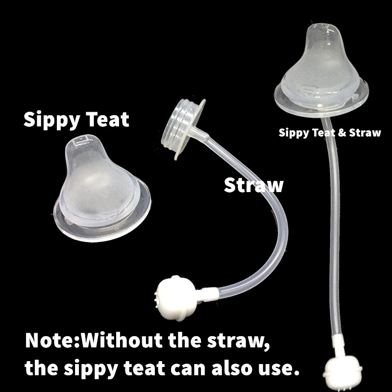 Núm ti giả có ống hút thay thế cho bình sữa NUK