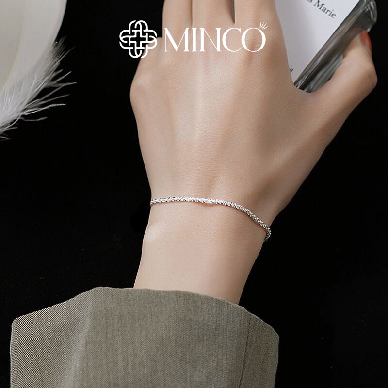 Lắc tay nữ lấp lánh nhỏ xinh Minco Accessories phụ kiện trang sức thời trang đơn giản VT20
