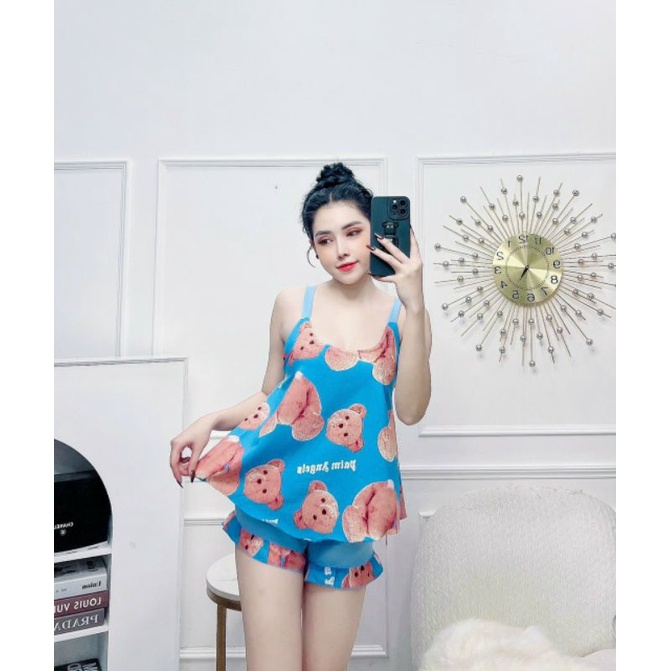 ĐỒ BỘ NỮ  MẶC NHÀ NHÚN EO NHIỀU HÌNH