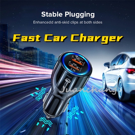 Tẩu Sạc Nhanh Mini 3.0 Hai Cổng Usb 3.0 Cho Các Thiết Bị Di Động Trên Xe Hơi