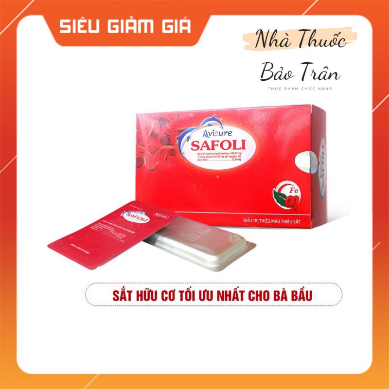 Avisure Safoli - sắt hữu cơ cho phụ nữ mang thai (hộp 30v)