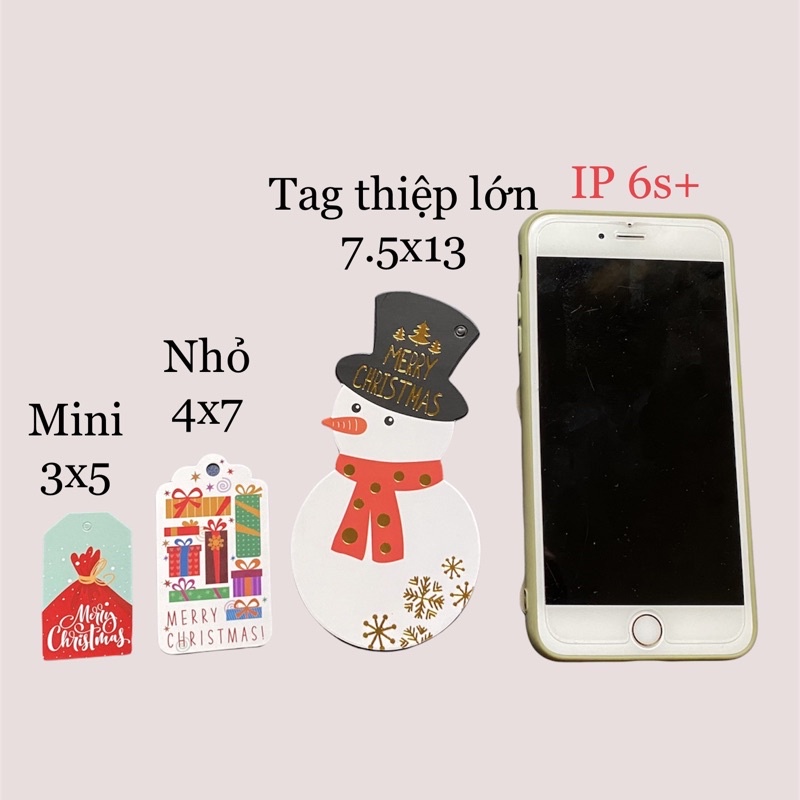 [2K] Thiệp tag treo Noel giáng sinh LỚN viết chữ mặt sau