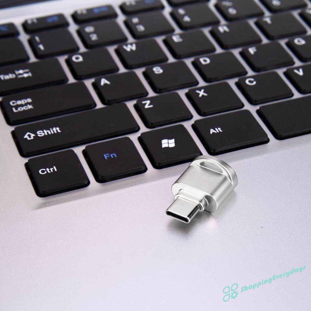 SV  Mini Portable Key Ring Type Type-C USB3.1 Micro SD TF Memory Card Reader