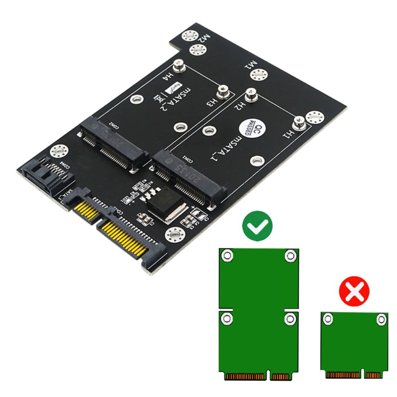 Bản Mạch Chuyển Đổi NAMA MSATA SSD Sang Dual SATA3 6.0 GPS Dành Cho PC HDD