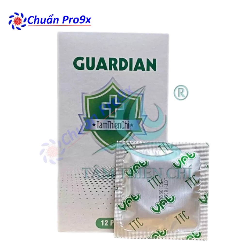 Bao cao su Tâm Thiện Chí GUARDIAN mỏng trơn hộp 12 chiếc