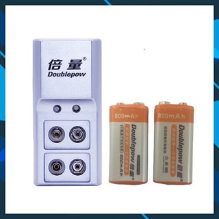 [RẺ VÔ ĐỊCH] pin sạc 9v vuông tự ngắt tặng hộp 2 pin 9v 800mah