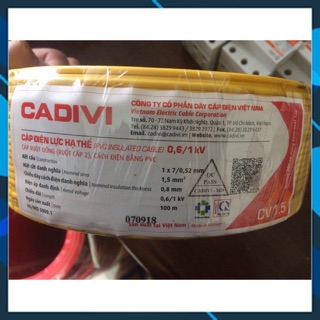 Dây Điện Đơn CADIVI 1.5 mm2 ( Cuộn :100 Mét )