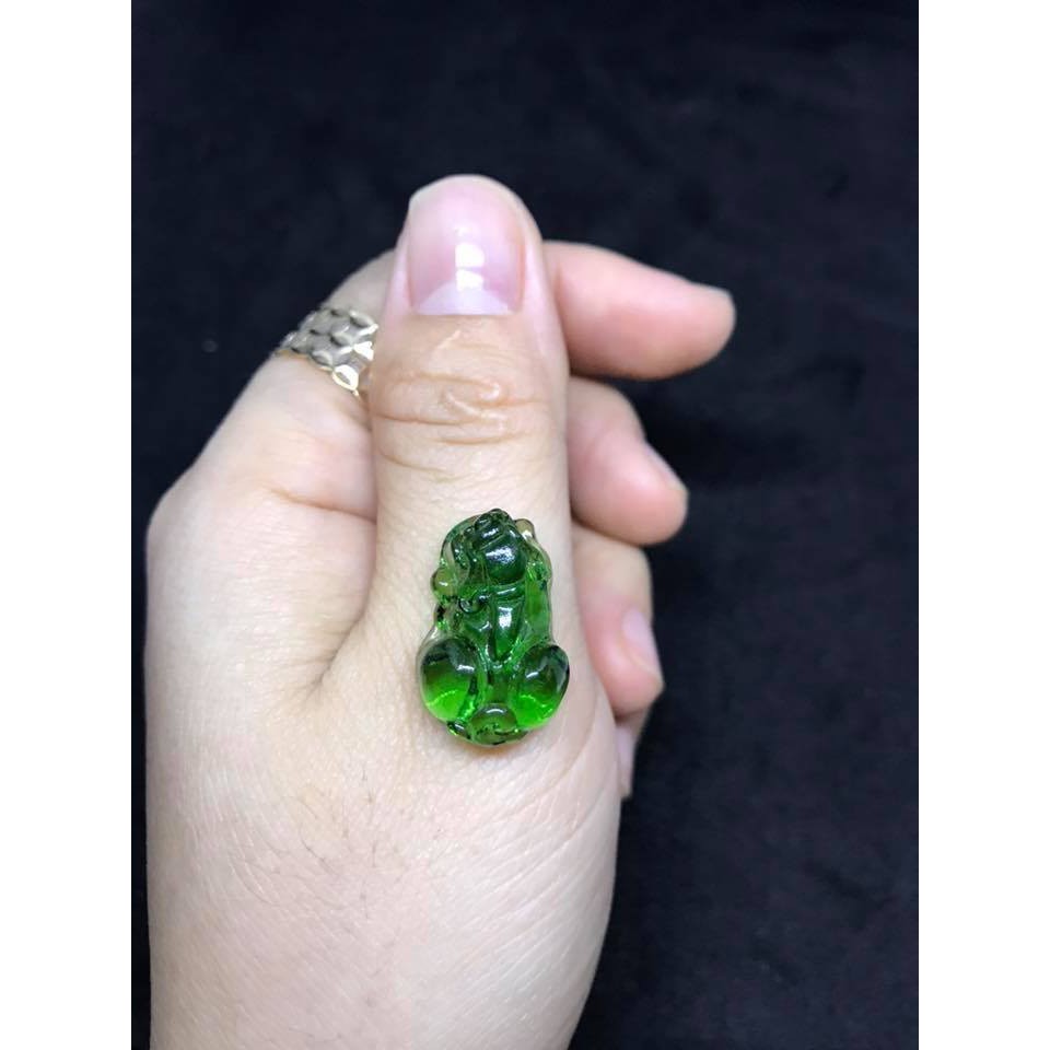 MẶT TỲ HƯU MAY MẮN TÀI LỘC Đ.Á PHONG THỦY XANH LÁ