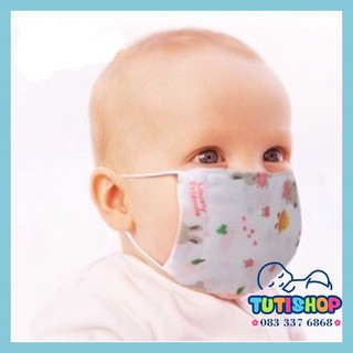 Khẩu trang vải xô cho bé từ 1-4 tuổi