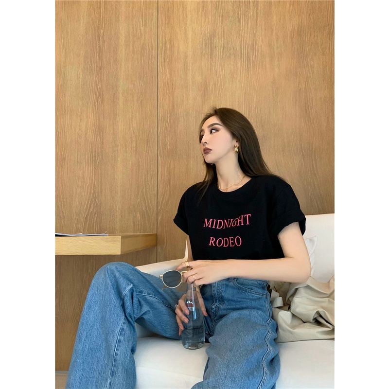 Áo Thun Nữ Ngắn Tay In Chữ Thời Trang | BigBuy360 - bigbuy360.vn