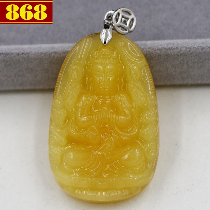 Mặt dây chuyền Phật Thiên Thủ Thiên Nhãn Bồ Tát 4.3 cm vàng