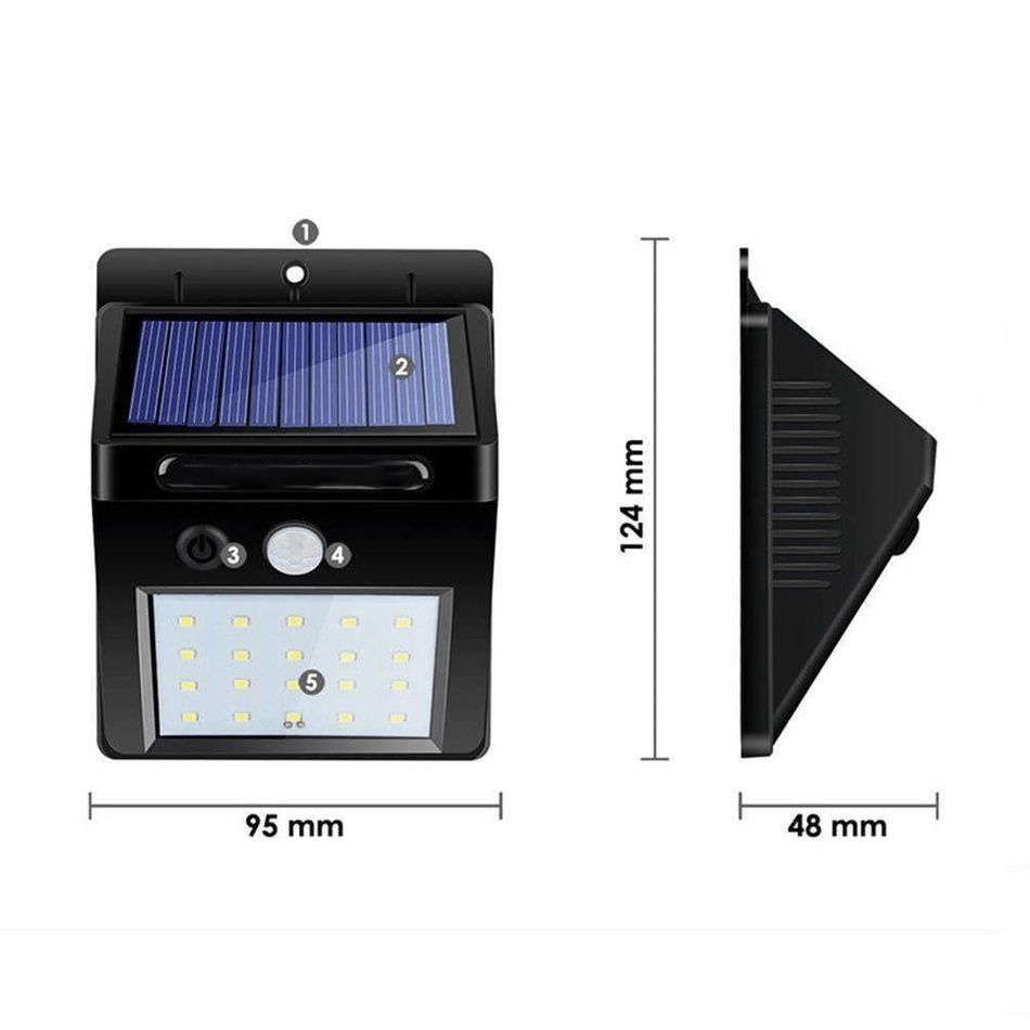 Đèn Năng Lượng Mặt Trời Đèn LED Sân Vườn Siêu Sáng Chống Nước Cao Cấp