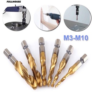 Bộ 6 mũi khoan tảo ren m3-m10 chân lục giác