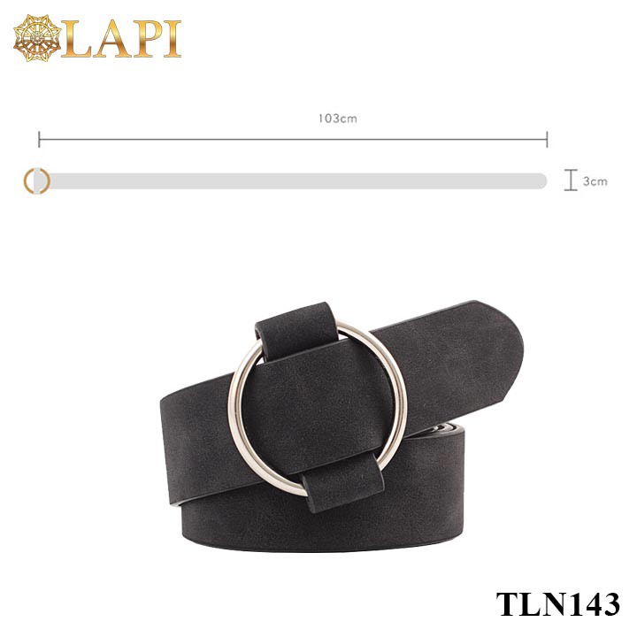 [TRỢ SHIP] Thắt lưng nữ khoá tròn bản rộng thanh lịch, dễ phối đồ - màu đen (chiều dài 103cm, bản rộng 3cm) TLN143 | BigBuy360 - bigbuy360.vn