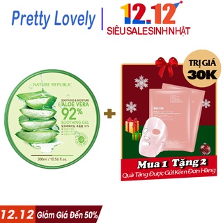 Gel Lô Hội Dưỡng Ẩm, Gel Nha Đam Dưỡng Ẩm-Nature Republic 92%(300ml)