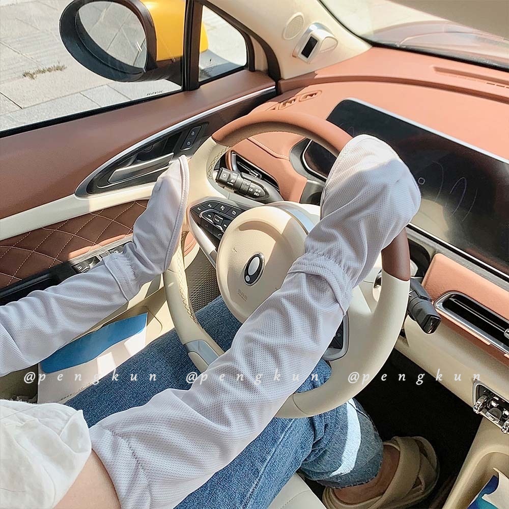 Găng Tay Chống Nắng/ Tia Cực Tím Bằng Lụa Lạnh Thoáng Khí UPF50+ Thời Trang Mùa Hè Cho Nam Và Nữ