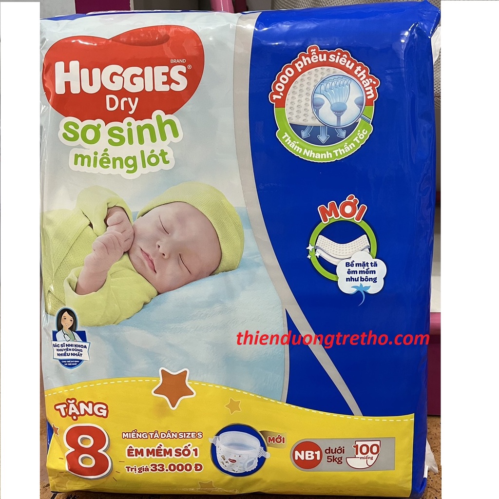 Miếng lót sơ sinh Huggies NB1-100 miếng