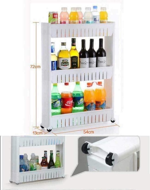 Kệ 3 tầng có bánh xe | BigBuy360 - bigbuy360.vn
