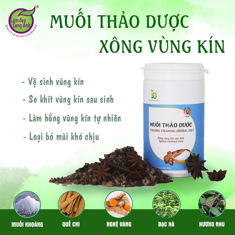 MUỐI XÔNG VÙNG KÍN SAU SINH BẢO NHIÊN