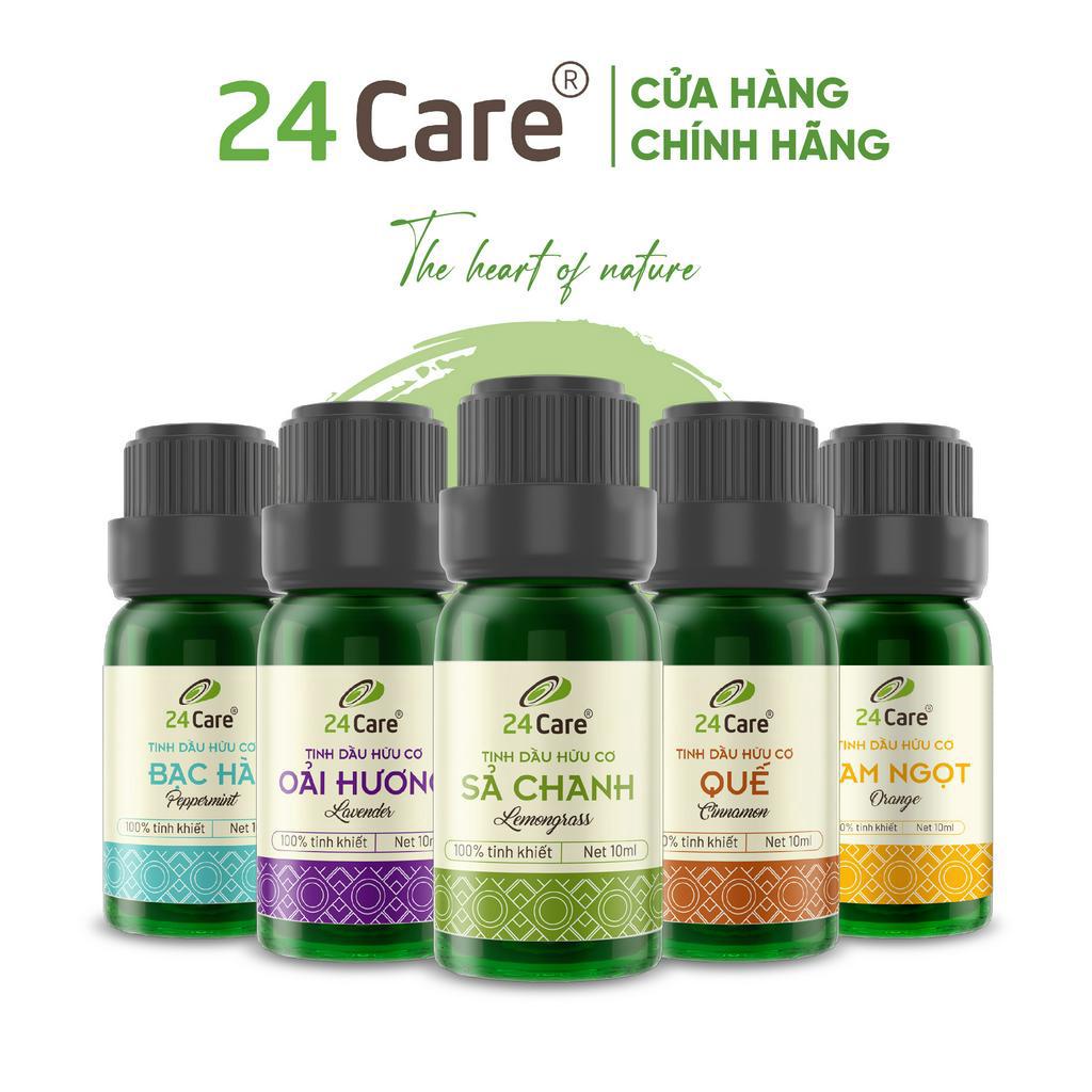 Tinh dầu 10ml 24Care - Essential Oil đạt chuẩn chất lượng kiểm định - xông phòng, đuổi muỗi