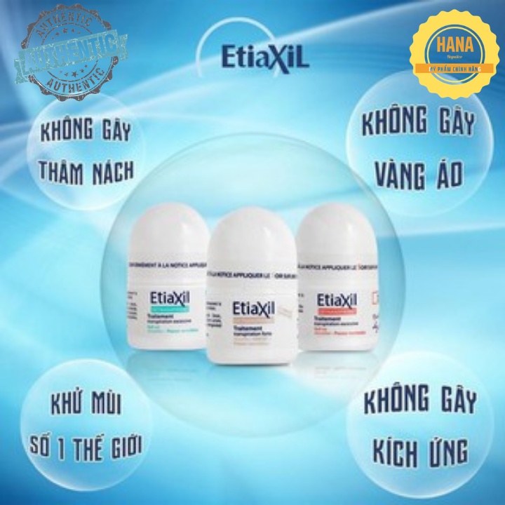 Lăn Khử Mùi Etiaxil Ngăn Ngừa Hôi Nách, giảm tiết mồ hôi 15ml | Lăn khử mùi Etiaxil | Hôi nách