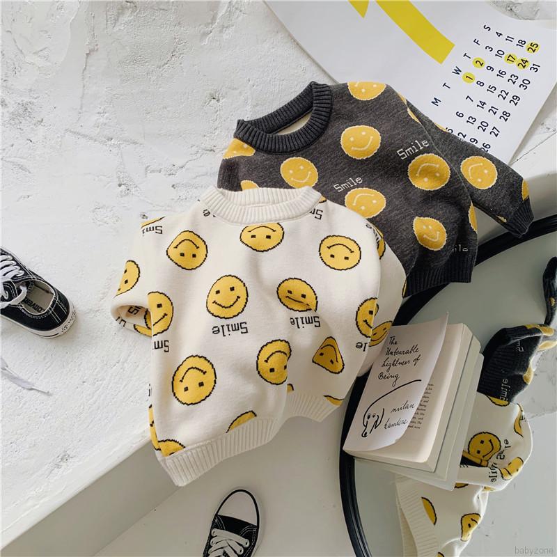 Áo Sweater Hoạ Tiết Hoạt Hình Chất Dày Giữ Ấm Cho Bé