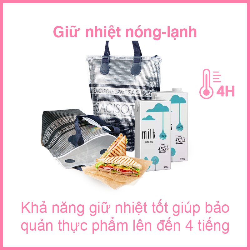 [MyJae x Toyal] Túi giữ nhiệt nóng lạnh Nhật Bản đựng hộp cơm văn phòng thực phẩm có quai xách tiện lợi