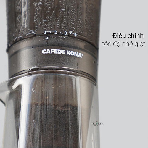Volcano Bộ pha cà phê đá lạnh nhỏ giọt Cold drip Cafede Kona