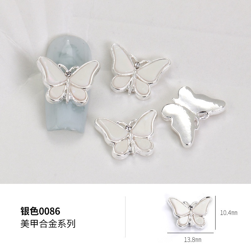 (MớI) Miếng DáN Trang Trí MóNg HìNh BướM ĐíNh Kim Sa