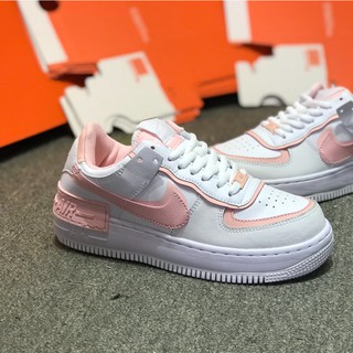 [QUÀ TẶNG + FULLBOX] Giày Nike Air Force 1 Shadow White/Pink CJ1641-101 Women