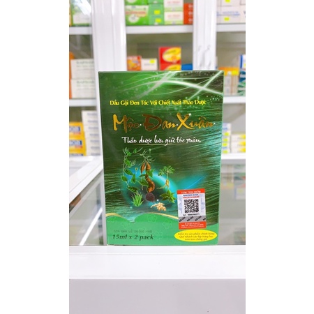 ✅[Chính hãng] Dầu gội đen tóc Mộc Đan Xuân với chiết xuất thảo dược (Hộp 2 gói)