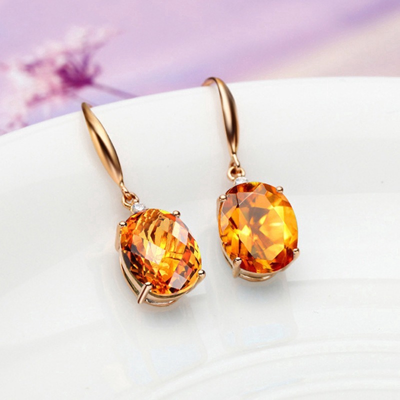 Mới Vàng Pha Lê Zircon Bông Tai Cao Cấp Đính Bông Tai Dành Cho Nữ