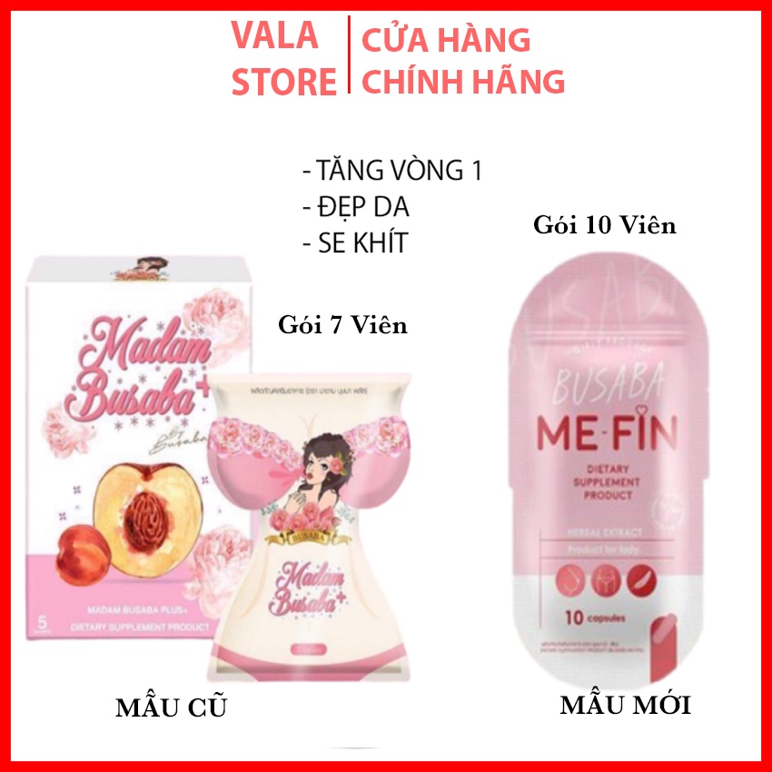 Viên Uống Tăng Vòng 1 Madam Busaba Nở Ngực Tăng Vòng 1 Săn Chắc Ngực Chống Chảy Xệ Hồng Nhũ Hoa, Se Khít, Da Mịn Màng