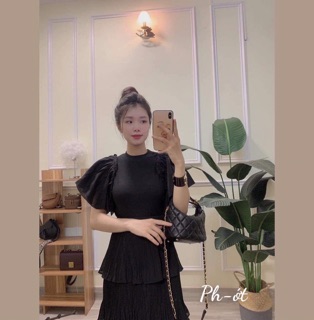 Áo thun gân phối cánh tiên