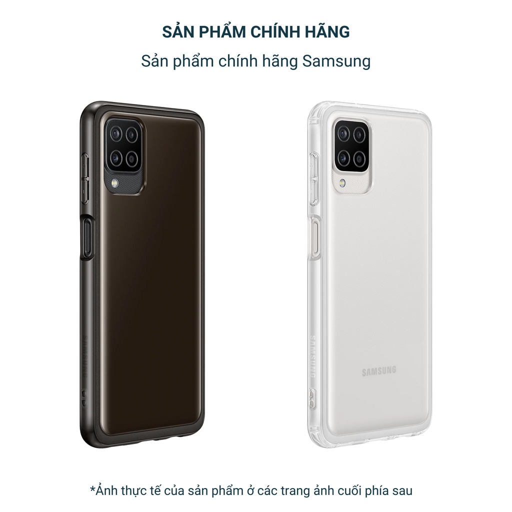 Ốp lưng trong suốt Soft Clear Cover cho Galaxy A12