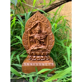 Tượng văn thù bồ tát gỗ bach xanh