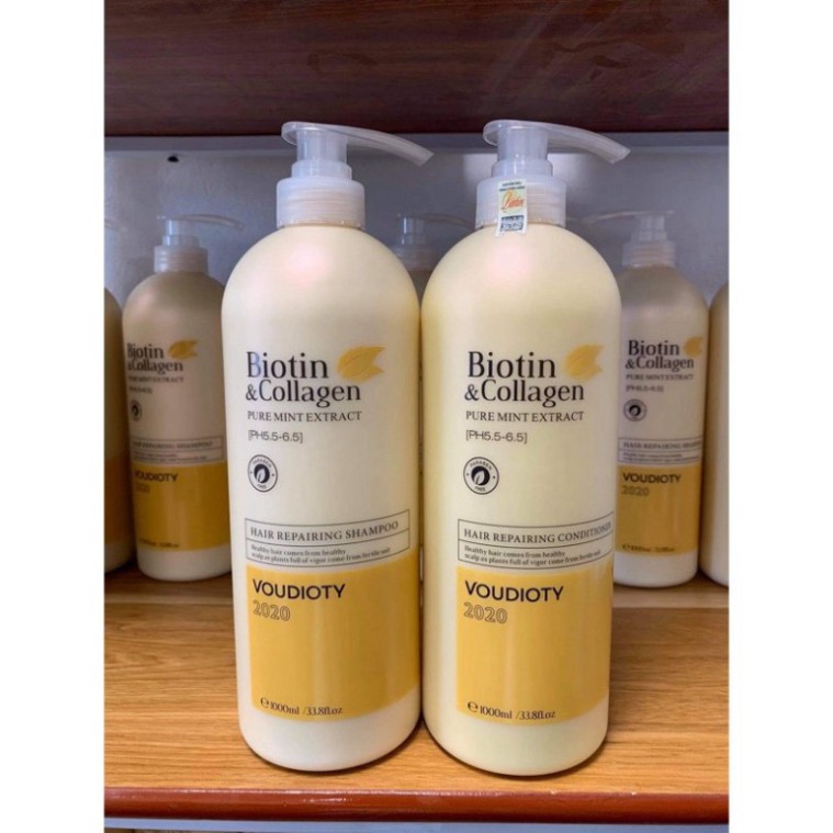Dầu Gội xả (cặp) collagen & Biotin XANH VÀNG Kiềm Dầu phục hồi hư tổn ,khô xơ, chống rụng mới _New | BigBuy360 - bigbuy360.vn