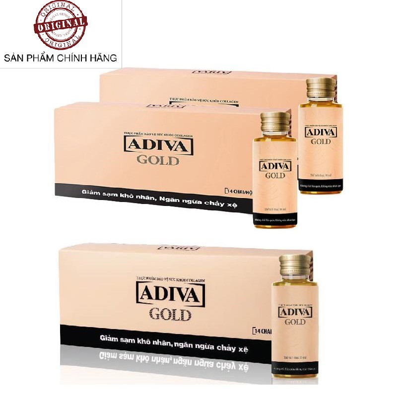 Bộ 3 Hộp tinh chất Collagen ADIVA GOLD (hộp 14 lọ x 30 ml)
