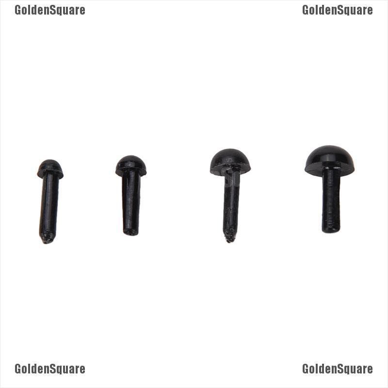 Set 100 Mắt Nhựa Màu Đen 4 Kích Cỡ Cho Búp Bê Gấu Bông