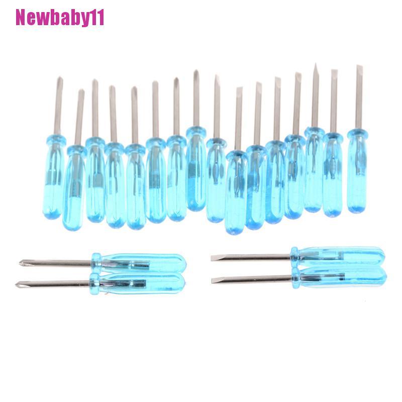 Set 10 / 10 Tua Vít Đầu Dẹt Mini Cầm Tay Bằng Nhựa Tiện Dụng