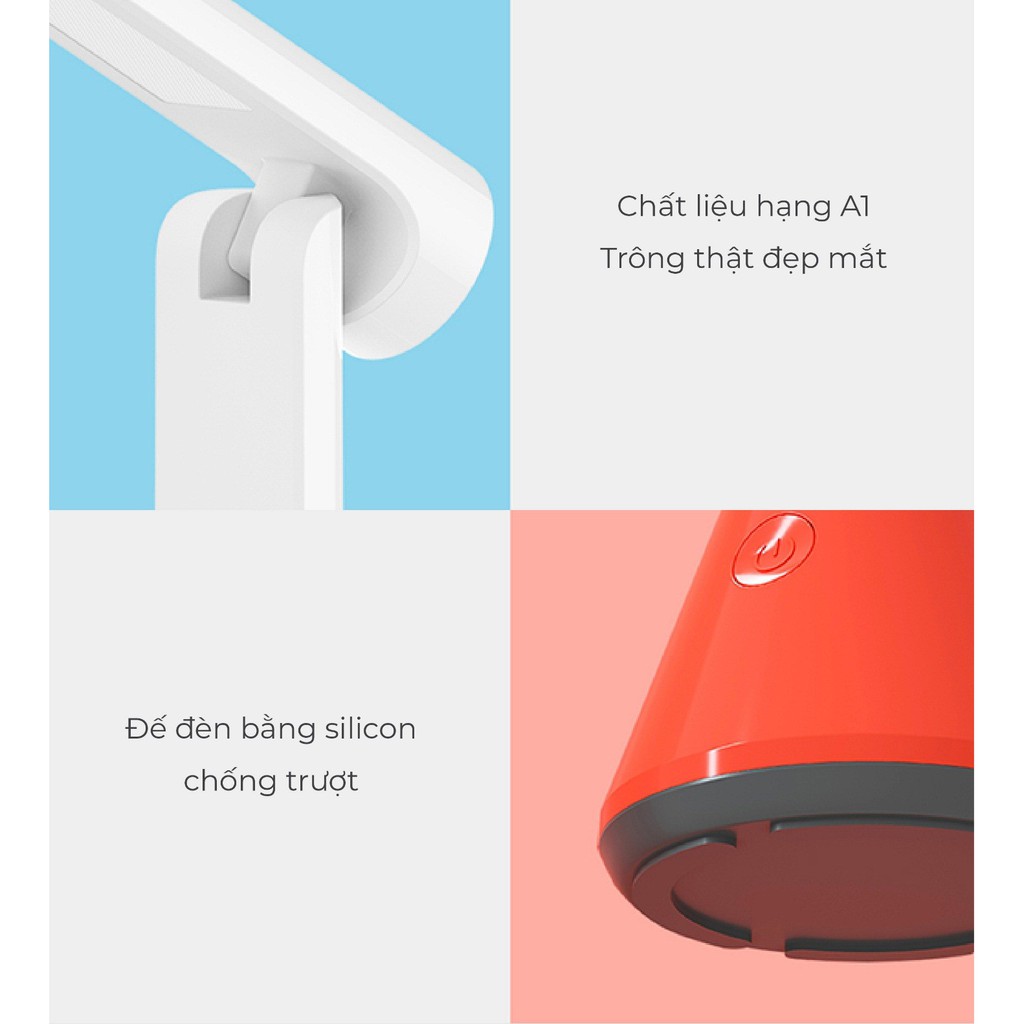 Đèn bàn LED Xiaomi Yeelight (đỏ / trắng gấp gọn, đèn thông minh đọc sách, bảo vệ mắt, sạc pin, YTD11YL, SHS Vietnam