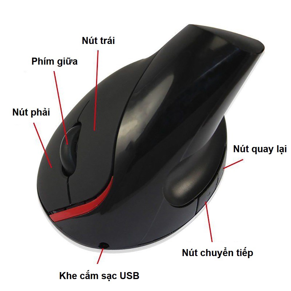 Chuột đứng không dây 5D Vertical Mouse cao cấp PKCB-CHUOT