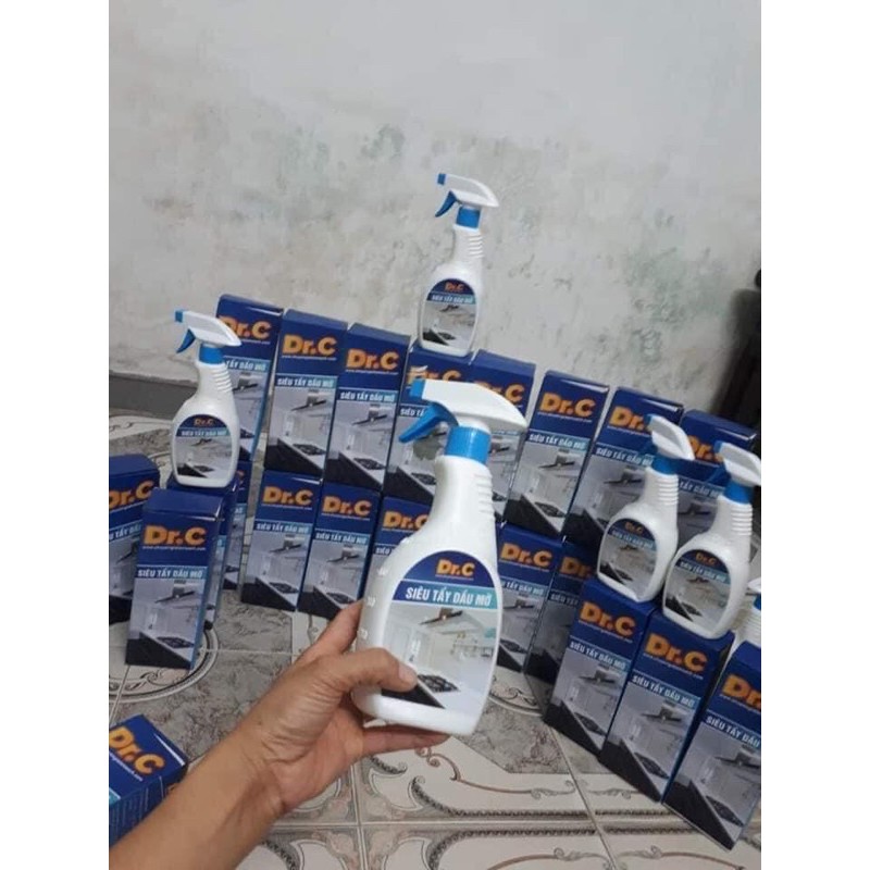 Dung dịch chất tẩy dầu mỡ, tẩy vỉ hút mùi tay bếp ga nước tẩy mỡ tẩy đa năng DR.C 500ml làm sach nhà bếp TayruaDrC