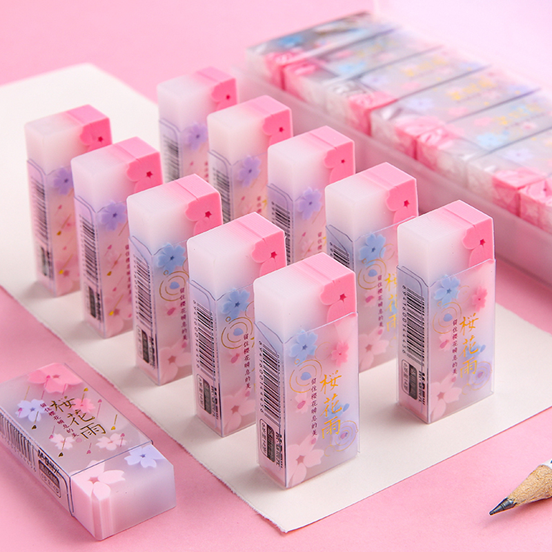 M&G Cute Sakura Shape Eraser 4B Without Trace Student Eraser