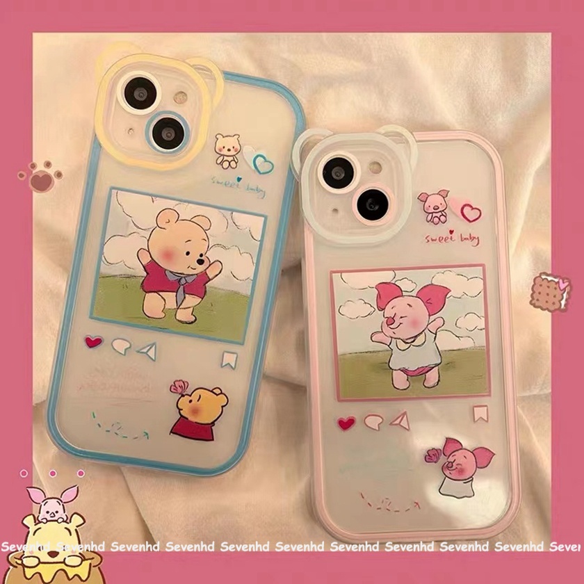 Ốp Điện Thoại Mềm In Hình Gấu Pooh Cho iPhone 14 13 12 11 Pro Max Xs Max Xr X 6 6s Plus