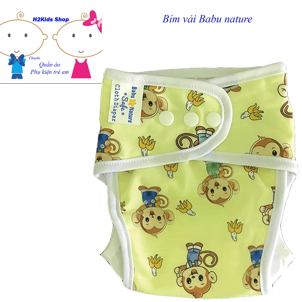 (1QUẦN + 2 LÓT)Bộ Bỉm vải Babu Nature chống hăm SIZE M,SIZE L