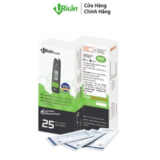 Que thử đường huyết hộp 25 que, combo 75 que rời dùng cho máy u-right td-4265/td-4267