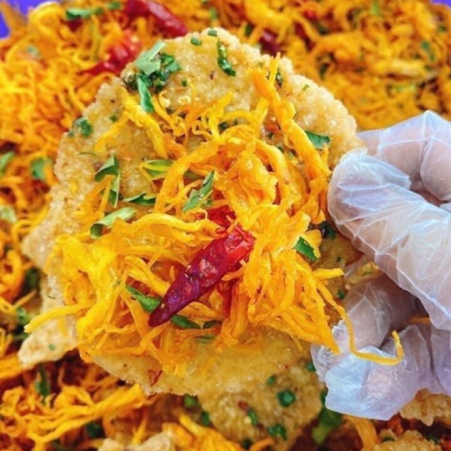 CƠM CHÁY LẮC KHÔ GÀ LÁ CHANH - FREE SHIP - HŨ 500GR