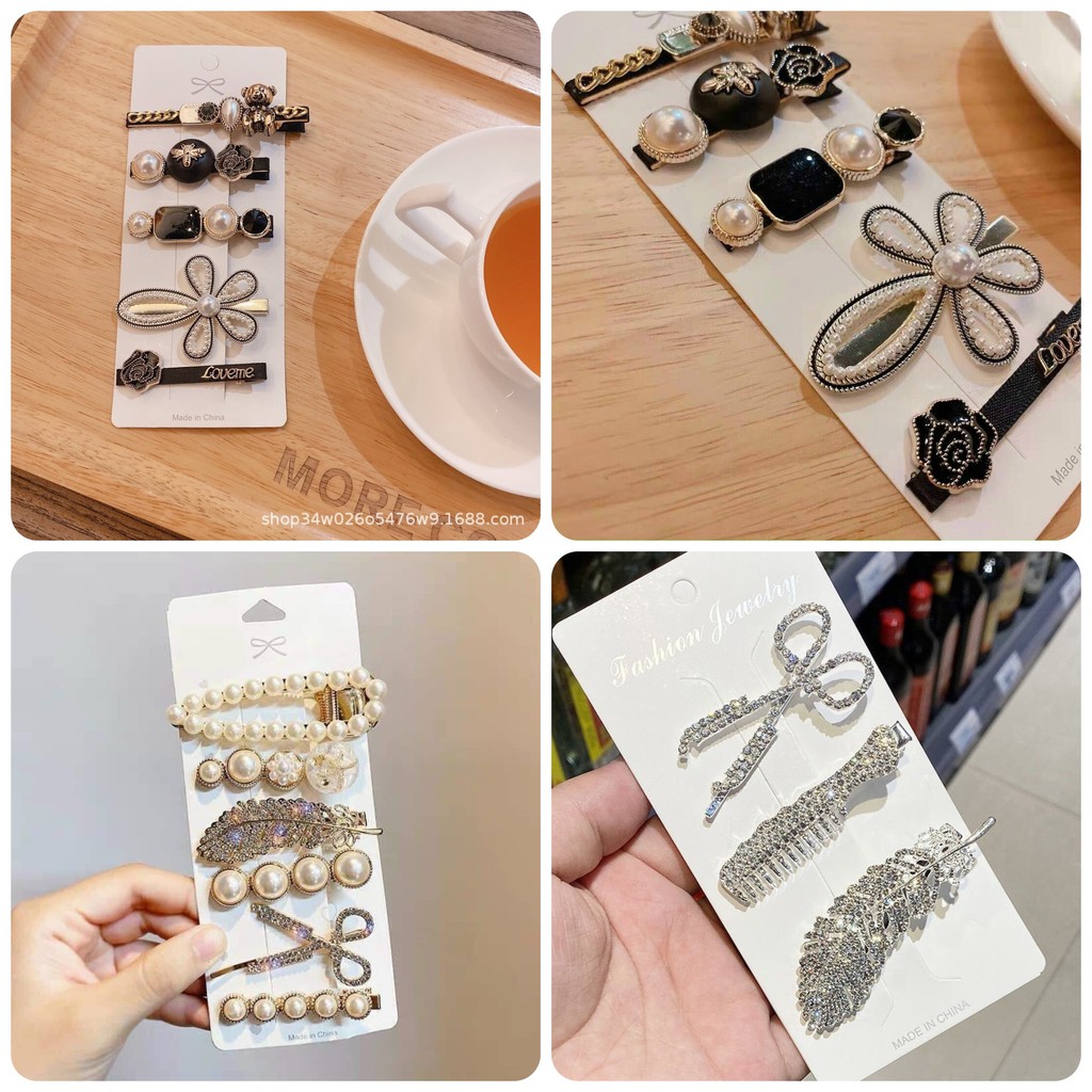 Kẹp Tóc Nữ Hàn Quốc Đính Đá - Ngọc Trai