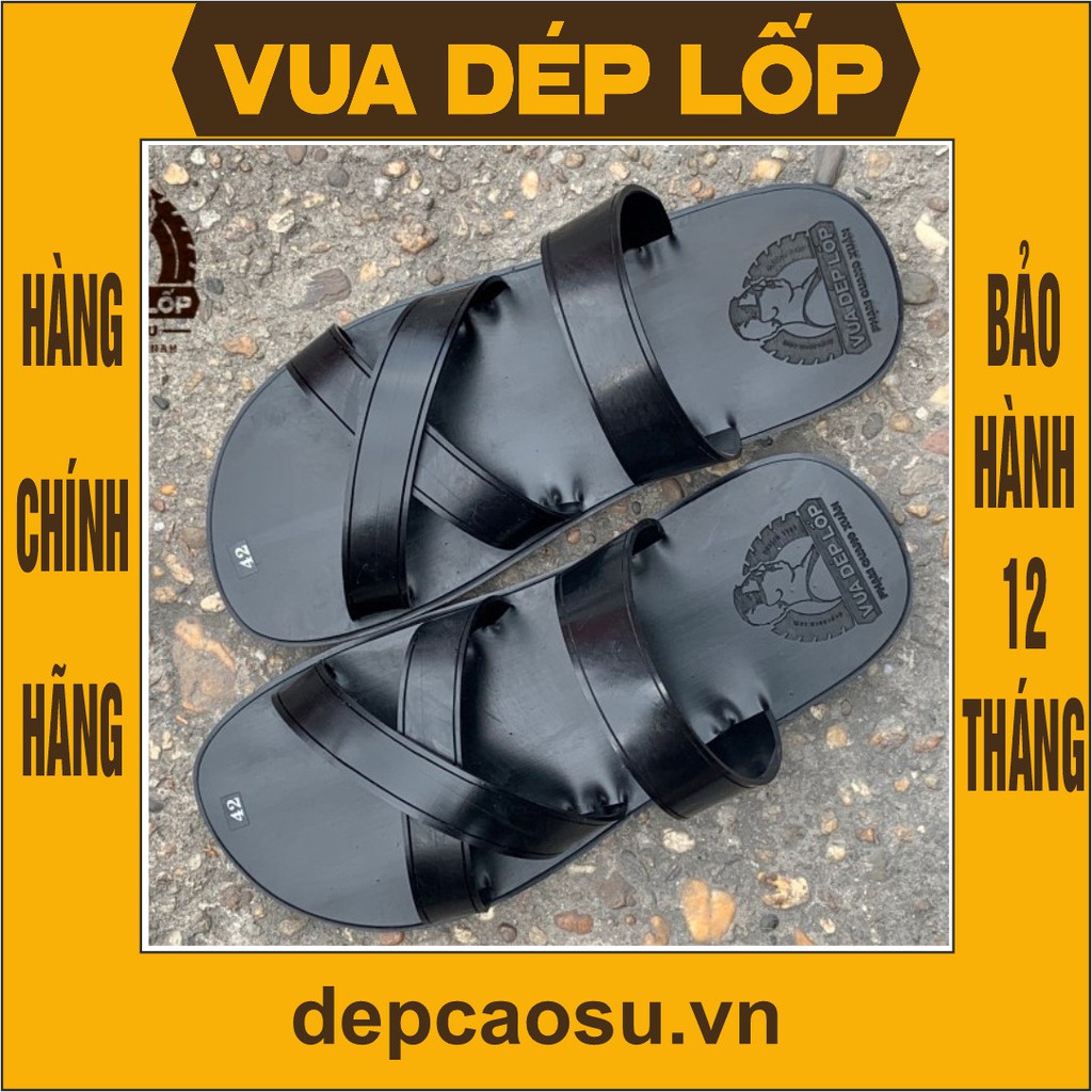 MB3QC Dép 3 quai chéo lốp máy bay thủ công, thương hiệu Vua Dép Lốp Phạm Quang Xuân, chính hãng, có bảo hành, có sẵn